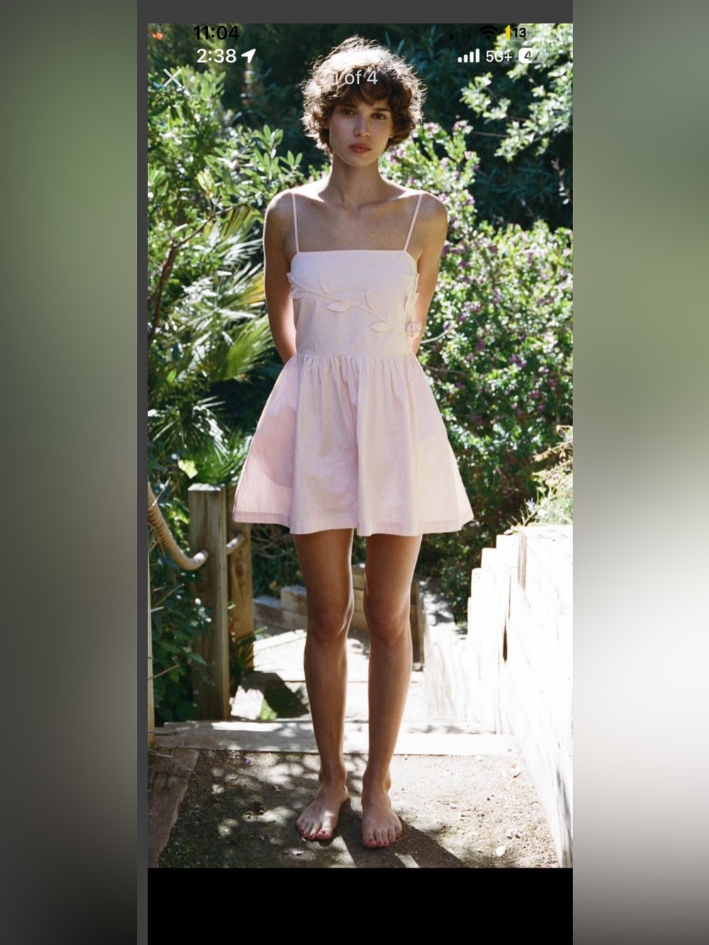 Zara Light Pink Spaghetti Strap Sundress